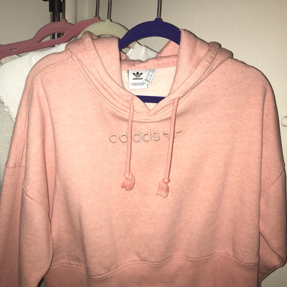 Light pink adidas hoodie